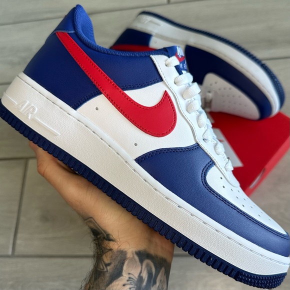 Nike Other - NIKE AIR FORCE 1 LOW BLUE WHITE RED